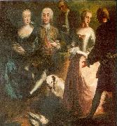 Joseph Esperlin Engagement of Maria Josepha Grafin von Waldburg-Friedberg-Scheer (1731 - 1782) and her cousin, Prince Joseph Wenzel von Furstenberg (1728 - 1783) in 1 Sweden oil painting artist